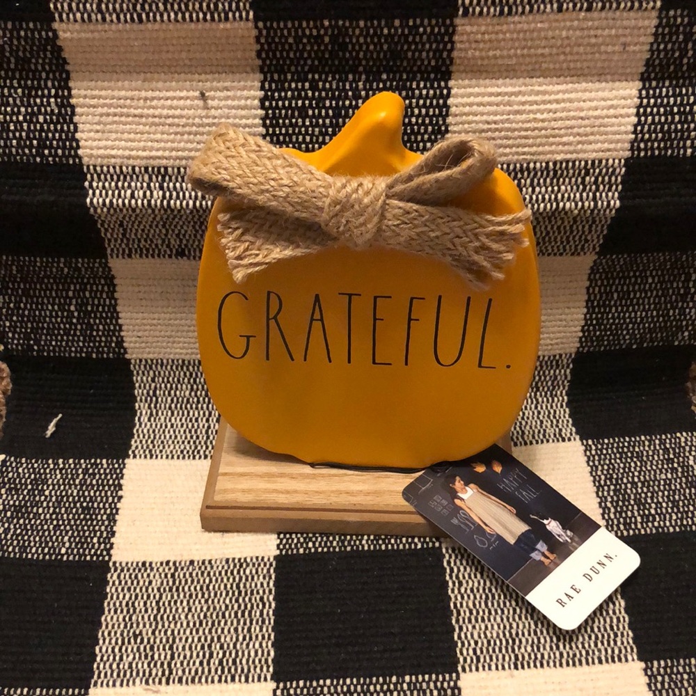 Rae Dunn NWT GRATEFUL pumpkin fall decor